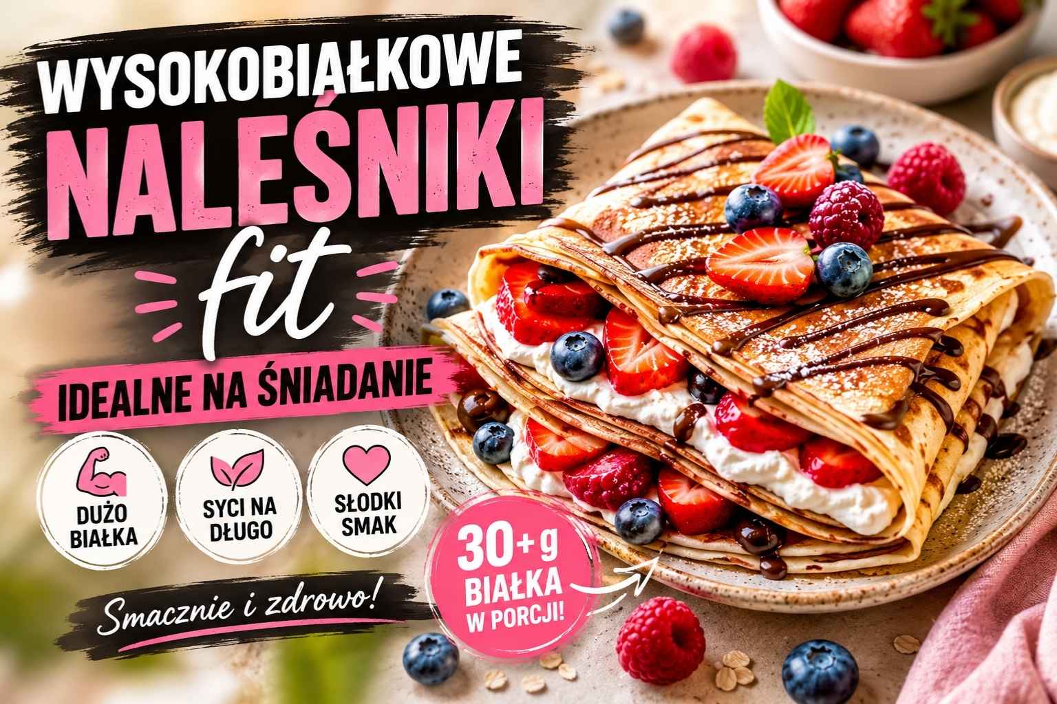 You are currently viewing Wysokobiałkowe naleśniki fit idealne na śniadanie