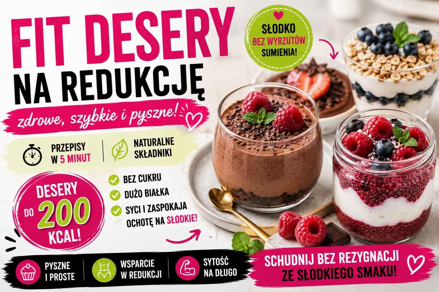 You are currently viewing Fit desery na redukcję – szybkie przepisy do 5 minut
