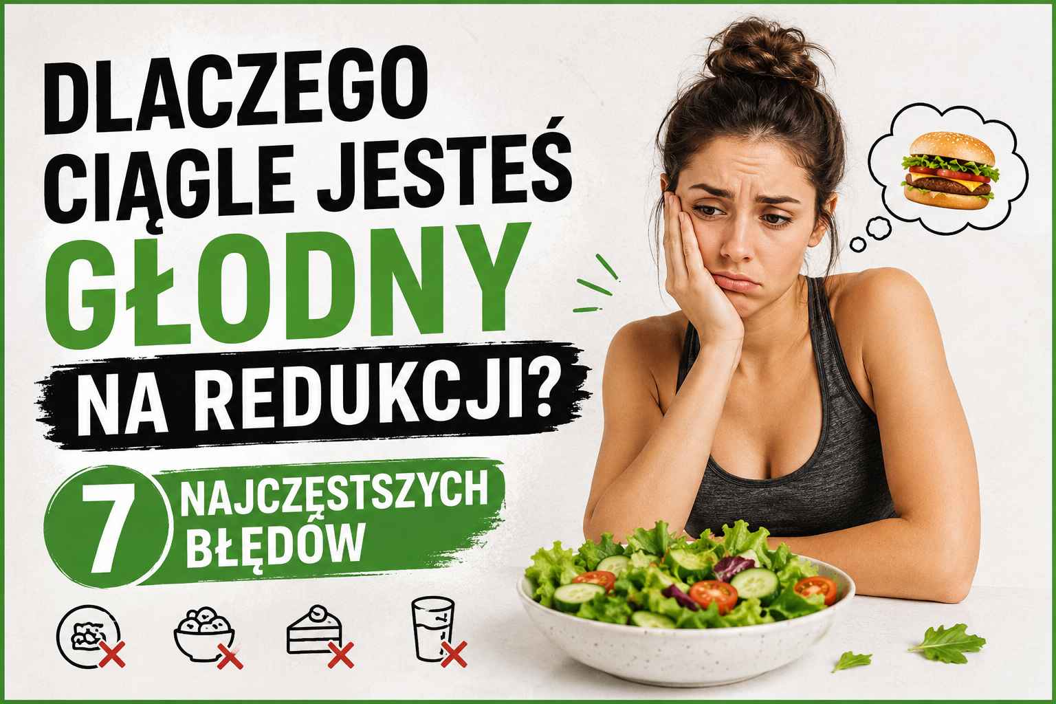Read more about the article Dlaczego ciągle jesteś głodny na redukcji? 7 najczęstszych błędów