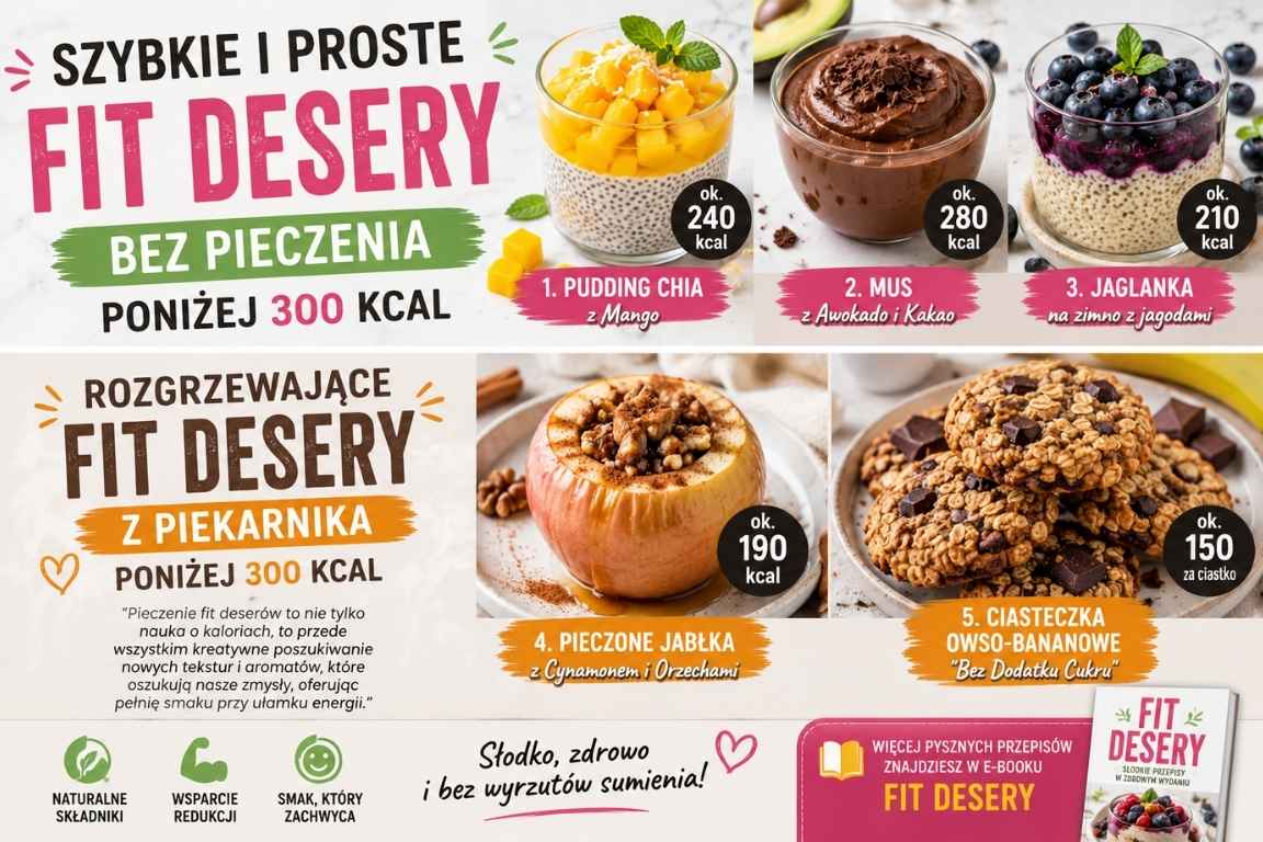 Read more about the article Fit deser do 300 kcal – 5 słodkich pomysłów bez wyrzutów sumienia